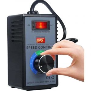 Variateur de Vitesse pour Moteur 220V AC 10A 4000W SCR R&eacute;gulateur de Tension 220v , XU,&eacute;lectronique Gouverneur Gradateur Thermostat Moteur Contr&ocirc;leur