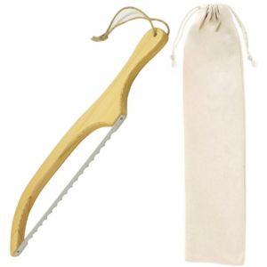 Choyclit - Couteau à Pain, Scie à Pain, Longueur 40 cm, Trancheuse à pain en bois avec poignée ergonomique intégrée, adaptée pour couper tous les