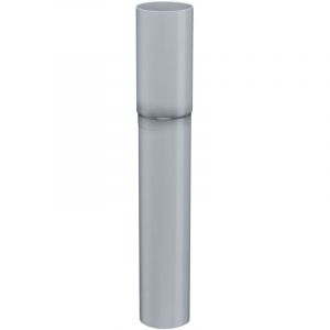 Tuyau de descente, pvc-u, Rallonge de tuyau de descente, Accessoires de goutti&egrave;re, Made in Germany - 1 pi&egrave;ce, 100mm Gris - Inefa