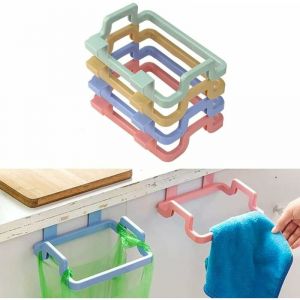 4 Pi&egrave;ce Porte d'armoire Porte-Sac Ordures,Suspendu Un Support de Cuisine Poubelle Support Sac Poubelle Etag&egrave;re de Rangement Porte-Sacs Poubelle
