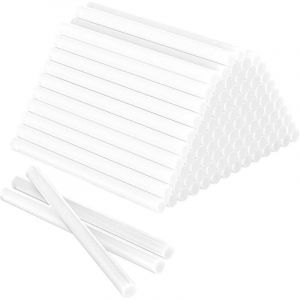 100 pi&egrave;ces Colle Chaude 7 x 150 mm, B&acirc;ton de Colle Blanc Universels pour Pistolet &agrave; Colle Chaude, B&acirc;tonnets de Colle Chaude S&eacute;chage Rapide pour