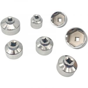Eosnow Kit d'outils de jeu de douilles de clé de capuchon de filtre à huile 3/8 '', 7 pièces, 24 27 29 30 32 36 38mm de remplacement pour Mercedes