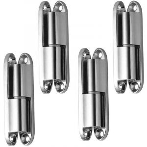 Charniere Porte 4 Pi&egrave;ces Paumelles de Porte, Charni&egrave;res Porte Amovibles, Charni&egrave;res Porte Silencieuses, Gond Porte, pour Portes D'armoires, Portes