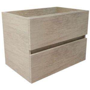 Caisson de salle de bain ROSALY INOX - 70 cm- Bois- Plan vasque en