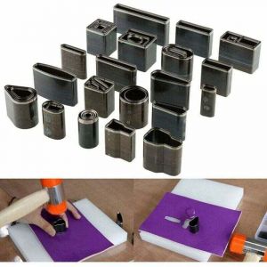 39Pcs Kit Outils de Coupe Cuir Poin&ccedil;on &agrave; Main D&eacute;coupeur Bricolage DIY pour T&eacute;l&eacute;phone Portable Cutter Punch en Cuir pour Maroquinerie Artisanat avec