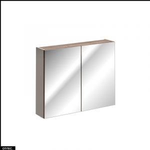 Otitec - Meuble miroir - 80 cm - 2 portes - bold taupe