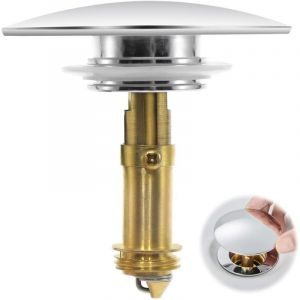 Bouchon Lavabo Salle de Bain 66 mm Bouchon de Lavabo Bonde Clic Clac Lavabo Laiton Bouchon Evier Salle de Bain pour &eacute;vier de Salle de Bain de Cuisine