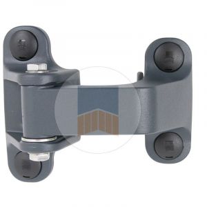 Ensemble pour ouverture à 180° Finition: Noir Ral 9005 - Equerre de renfort: Equerre de renfort avec - Portac