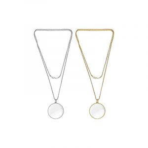 Lot de 2 loupes 5x, pendentif loupe monolithique