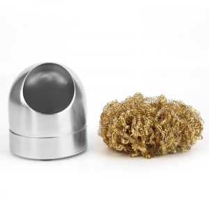 Nettoyeur de pointe de pistolet &agrave; souder, boule de fil, support de nettoyage de fer &agrave; souder, support de Base argent&eacute;