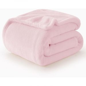 NOLUXA Plaid Couverture Polaire Flanelle en Microfibre, Jet&eacute; de Canap&eacute; 150x200 rose, Couverture lit Jete de Canape 2 Personnes