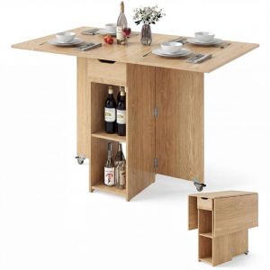 table pour petite cuisine gain de place, table pliante pour appartement, table repas 4 personnes cuisine, table extensible avec rallonge rabattable,