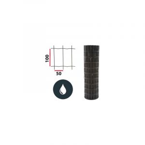 Grillage Soudé Gris Anthracite - JARDIPRO - Maille 100 x 50mm - Triple lisière - 1 mètre