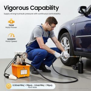 Pompe hydraulique &eacute;lectrique, groupe hydraulique 750 W 220 V avec r&eacute;servoir de carburant de 7 l, pompe hydraulique, pompe &eacute;lectro-hydraulique, pompe