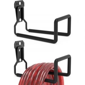 D&eacute;vidoir mural en m&eacute;tal robuste pour tuyau d'arrosage &ndash; Support ext&eacute;rieur durable, rangement pratique et anti-enchev&ecirc;trement pour jardin