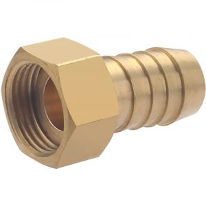 Raccord femelle laiton cannelé PTR NOYON & THIEBAULT Ø sur crans 14 - tuy. PE Ø16 - Femelle 12x17