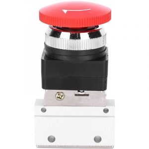 Vanne m&eacute;canique pneumatique &agrave; 2 positions et 3 voies G1/8, interrupteur &agrave; bouton-poussoir MOV-03