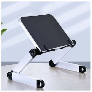 Support de lecture noir r&eacute;glable et inclinable &agrave; 360 degr&eacute;s, pupitre &agrave; musique, plateau pliable portable pour la plupart des livres et recettes