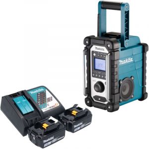 Makita DMR 116 RF Radio de chantier sans fil 14,4 - 18 V AM FM AUX + 2x batterie 3,0 Ah + chargeur
