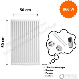 Radiateur Acier H.60 x L.50 cm Stelrad 866W T22