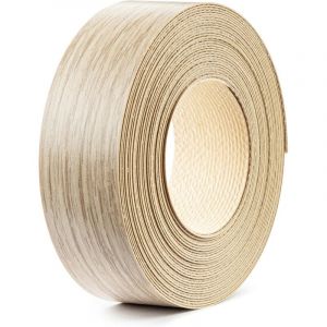 Bande de chant 21mm x 5m en mélaminé thermocollant épaisseur 0,5mm facile à appliquer Bricolage Ruban Panneau Plan de travail Bois, chêne estana clair