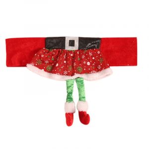 Jeffergarden Nouvelle housse de chaise de No&euml;l, housse de chaise ceinture de P&egrave;re No&euml;l, housse de chaise lutin de No&euml;l, housse de chaise jupe de
