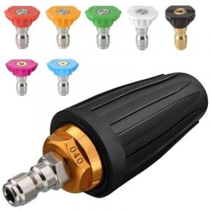 Buse turbo pour nettoyeur haute pression, buse rotative et 7 pointes, raccord rapide 1/4', 4000 Psi, Noir, (406689), kit jet pour nettoyeur haute