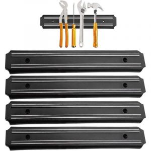 Porte outils mural magnetique 4 pieces 33 cm x 4.8 cm barre magnetique outillage barre aimantée pour outils panneau porte outils barre aimantée barre