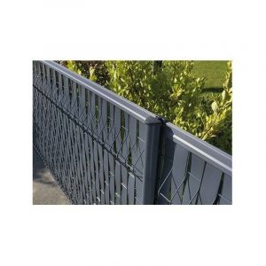 3 Lame de finitions pour grillage rigide lixo plus Hauteur 2.50m gris