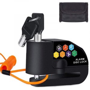 Ymyny - Antivol Moto Bloque Disque Moto avec Alarme, 110dB Bloc Disque Moto pour Motos, V&eacute;los et Scooters (Black)