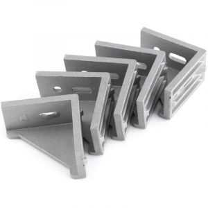 Droit Support d'angle L Forme Coin Support 5pcs En Alliage D'aluminium &Agrave; Angle Droit Brace Fixation 58x58mm Equerre Corni&egrave;re