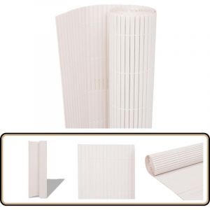 Vidaxl - Clôture de jardin Double face 90 x 300 cm Blanc - Clôture De Jardin - Clôture Pvc - Clôture Blanche - Clôture Résistante Aux Intempéries