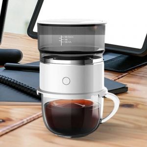 Machine &agrave; caf&eacute; portable pour infusion manuelle &ndash; Mini cafeti&egrave;re automatique, cafeti&egrave;re et moulin &agrave; caf&eacute; pour la maison et les voyages, cafeti&egrave;re et