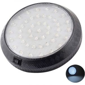 1 Plafonnier rond blanc 46 LED pour int&eacute;rieur de voiture, e, camping-car, camping-car 12 V