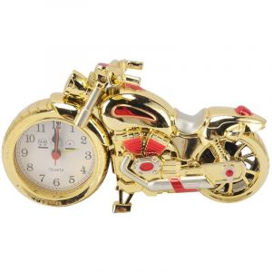 Jeffergarden R&eacute;veil de Moto Ing&eacute;nieux Simulation Vintage Mod&egrave;le de Moto R&eacute;veil pour Enfants Maison Voiture Bureau 168C Or, Double Couleur