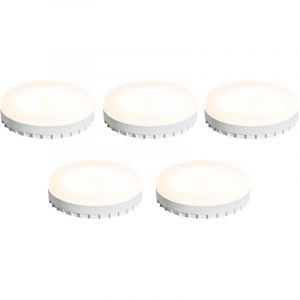 Lot de 5 Ampoule led GX53 &agrave; intensit&eacute; variable en 3 &eacute;tapes 9W 900 lm 3000K - Luedd