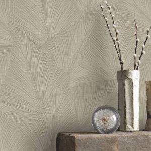 Superfresco Easy - Papier peint intiss&eacute; Feuillage Maya 1005 x 52cm Sable gr&egrave;ge