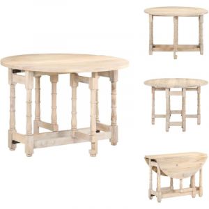 Vidaxl - Table à manger Rond 110x76 cm Bois de manguier massif - Table à Manger Ronde - Table En Bois - Table Salle à Manger - Mobilier Salle à