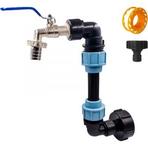 Robinet &agrave; col de cygne IBC 3/4" - Adaptateur IBC avec robinet col de cygne - Pour r&eacute;servoir IBC - S60 x 6 - Accessoire de r&eacute;servoir IBC pour