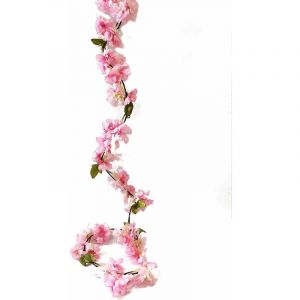 AIDUCHO Fleurs De Cerisier Artificielles Vigne Plantes Suspendues Faux Sakura Guirlande Fausse Couronne De Cerisier Oriental Fleur Artificielle 5.8