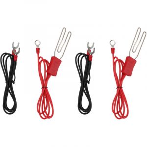 Lot de 2 connecteurs pour ruban &eacute;lectrique, cl&ocirc;ture pour b&eacute;tail, connecteur &agrave; crochet en acier inoxydable M8, kit d'accessoires de borne