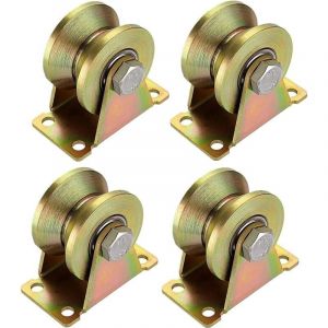 20 Pcs Poulie de Levage, Roue Gorge V Poulie Simple pour de Levage Mouflage, Rail Roulette Portail Coulissan Capacit&eacute; de Charge 200kg, Roulette &agrave;