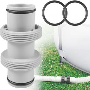 Raccord Tuyau Piscine 38mm,Connecteur de Tuyau de Piscine ,Raccord Tuyau Piscine Intex, Adaptateur de Tuyau de Piscine pour Intex Bestway Coleman