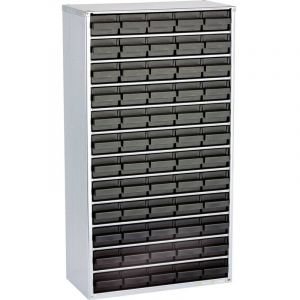 Antistatique (esd) Raaco 1260-00 Casier esd (l x l x h) 306 x 150 x 552 mm Nombre de compartiments: 60 c&acirc;ble de terre inclus Contenu 1 pc(s) X448161