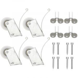 Roulette Porte Coulissante Douche Roulettes - Doubles Pour Rechange De Portes Coulissantes Salle Bain Roue Cabine Cabines Guidage Accessoires Bains