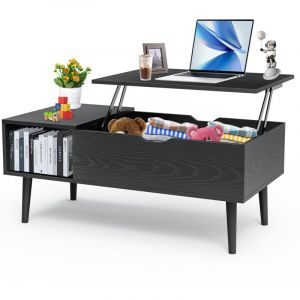 Joeais - Table basse, tables basses relevables pour le salon, table basse relevable extensible,Avec compartiment de rangement caché,table basse