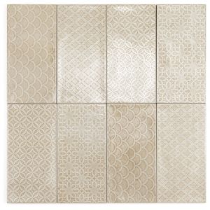 Carrelage Mur Mainzu Beige Brillante 10x20 cm