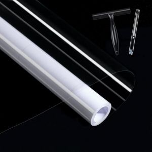 Film Adhesif Transparent pour Meuble, Imperm&eacute;able Film Transparent Autocollant Protection Mur Cuisine, Rouleau Vinyle Adhesif Papier pour Mur Cuisine