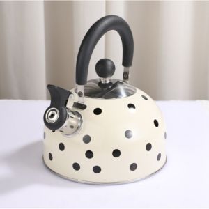 Bouilloire de Cuisine 2.5 L, Acier Inoxydable 201 Style Luxe, Sifflet Classique, Compatible Induction et Gaz, Poign&eacute;e Anti-Chaleur, pour Maison et