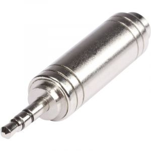 Hicon - Adaptateur HI-JS3JS6-MF [1x Jack mâle 3.5 mm - 1x Jack femelle 6.35 mm] argent
